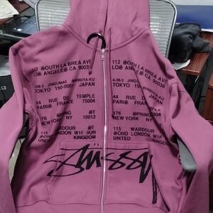 Stussy Zip Up Hoodie And Very 2XL